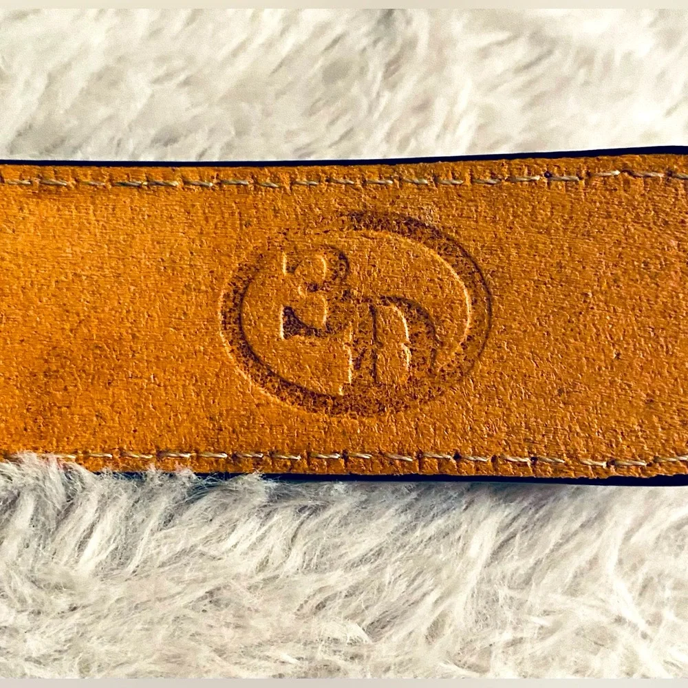 3D Kids Brown Leather Belt with Silver and Gold Buckle 2 Concho embellishments